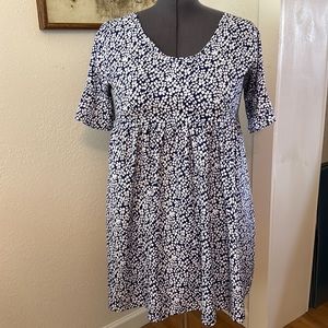 Plus Size Flowy Flower Print Dress